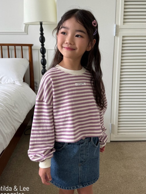 Stripe Label Crop Tee