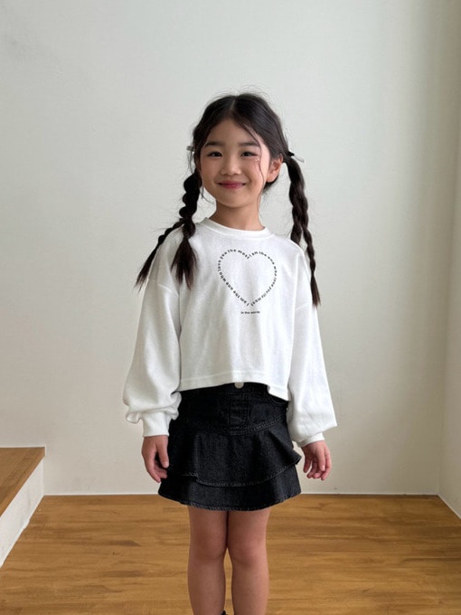 Heart Initial Crop Tee