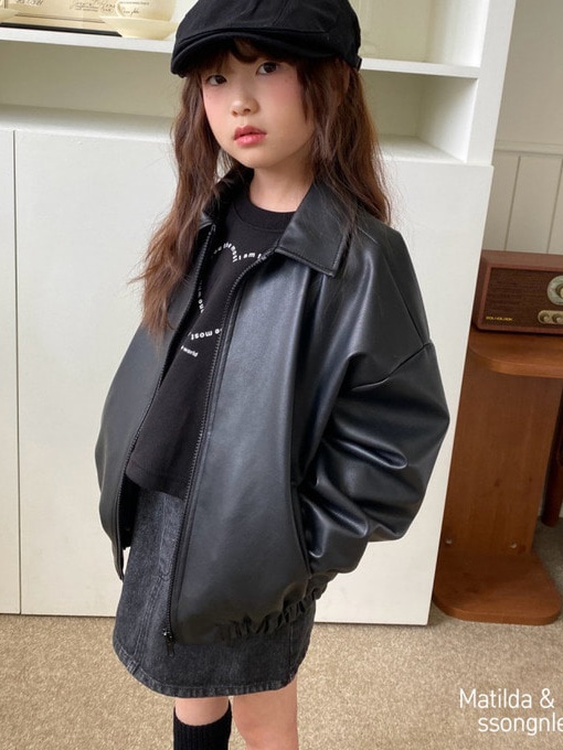 Ribbon Leather Jumper