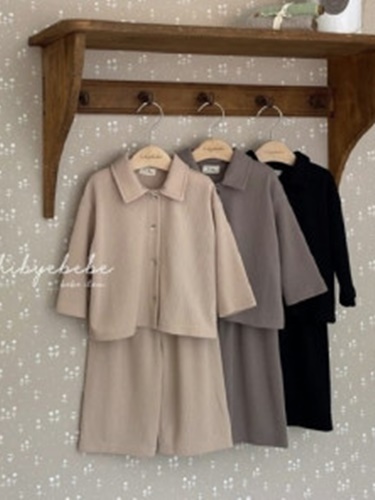Mom Sugar Collar Top Bottom Set