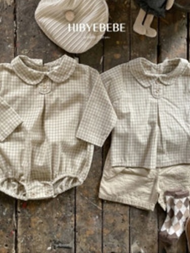 Beige check Bodysuit