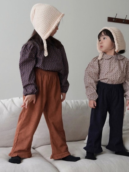 Soft Corduroy Frill Pants