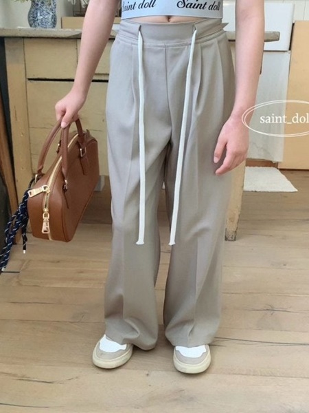 Waist String Slacks with Mom