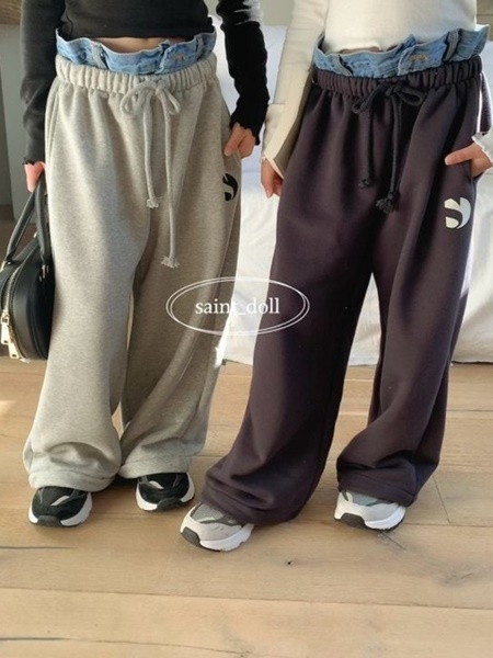 Denim Colored Pants with Mom