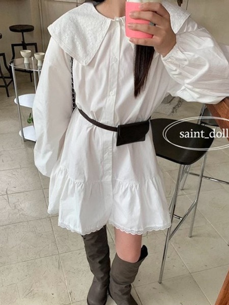 Round Collar One-piece