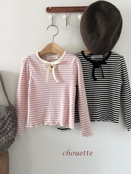 Stripe Ribbon Puff Tee