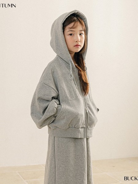 Two Way Crop Hoodie Zip-up