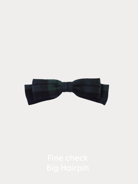 Fine Big Check Hairpin