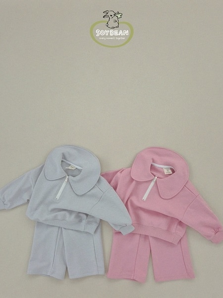 Zipper Sailor Top Bottom Set