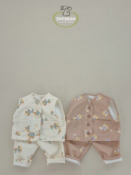 Bird Vest Pants Set