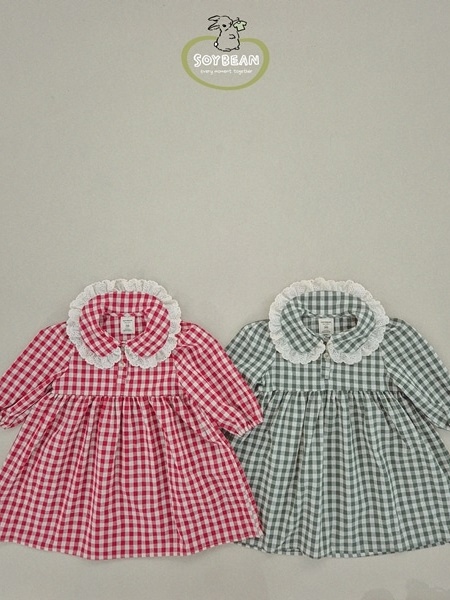 Loose Check Lace One-piece