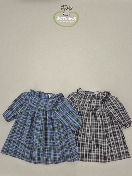 Overfit Check Girl One-piece