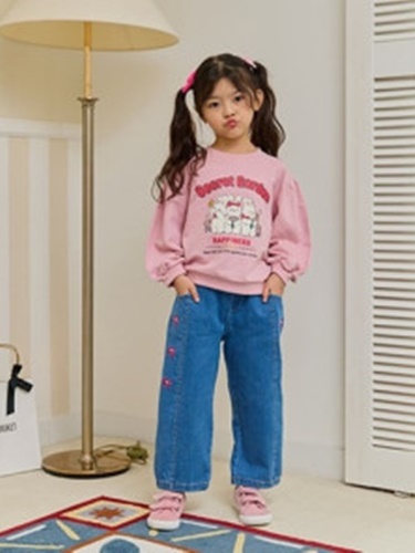 Ribbon Denim Span Pants