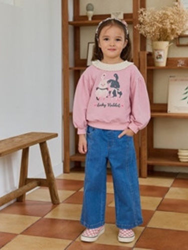 Heart Ribbon Wide Pants