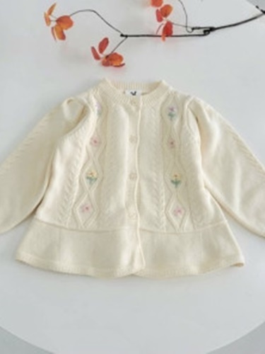 Coco Flower Embroidery Cardigan