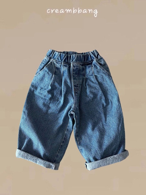 Two Tuck Wide Denim Pants