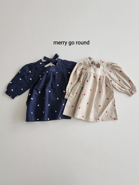Heart Embroidery One-piece