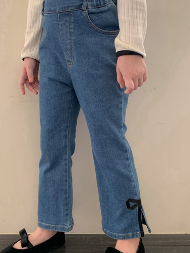 Tie Denim Bootscut Pants