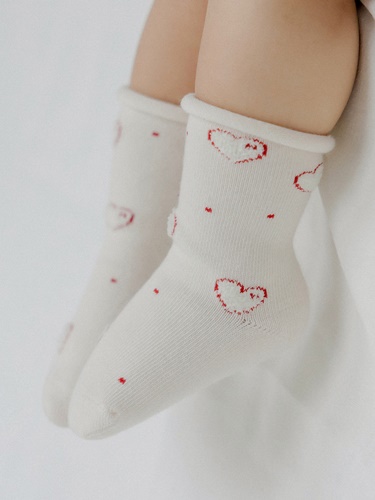 Heart Rolling Baby Socks (set of 5)