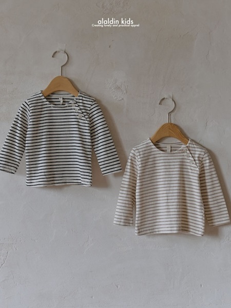 Button Stripe Tee