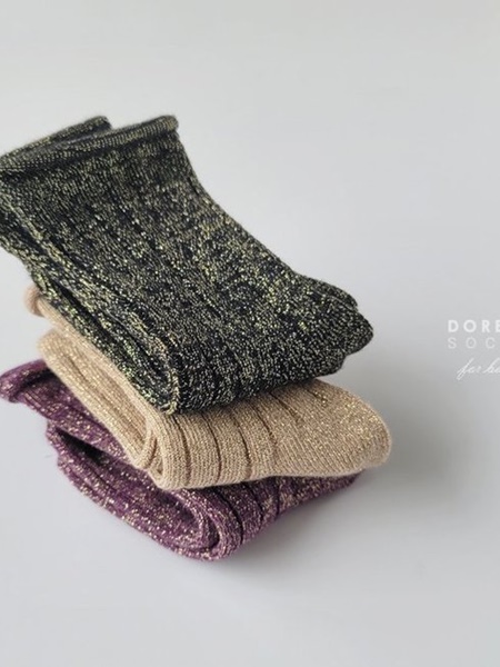 Glitter Gold Socks (set of 3)