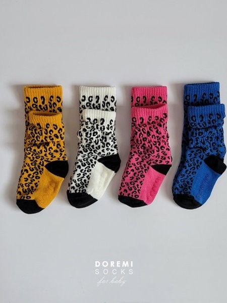 Leopard Band Socks (set of 4)