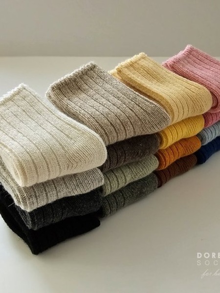 Rib Wool Socks (set of 2)