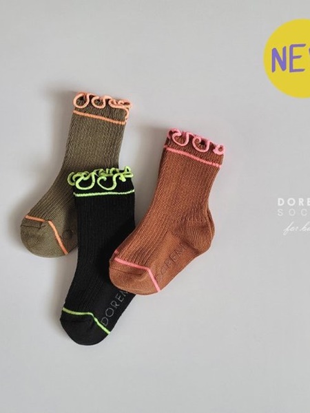 Neon Frill Socks (set of 3)