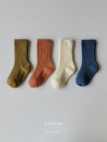 Olive Rib Socks (set of 4)