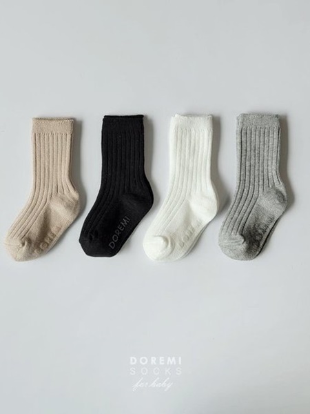 Basic Rib Socks (set of 4)
