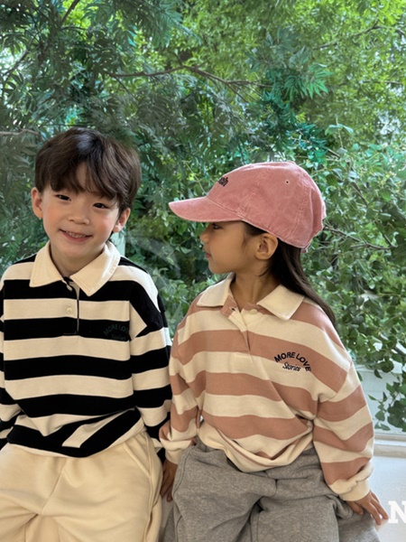 Collar Stripe Sweatshirts