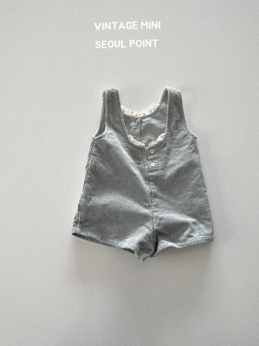 Lace Button Overalls