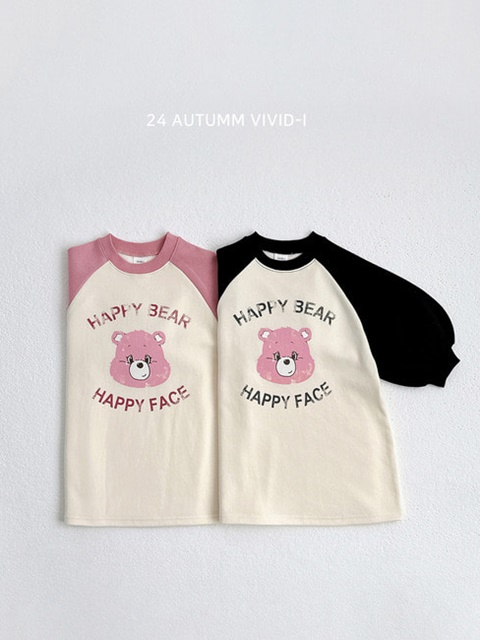 Bear Raglan One-piece
