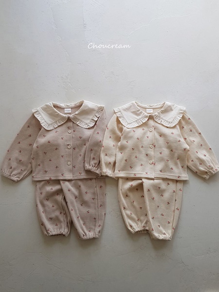 Frill Cardigan Set