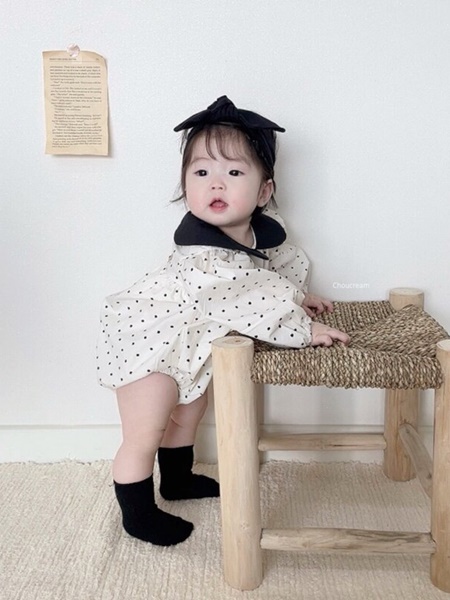Dot Collar Bodysuit