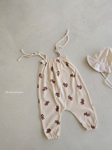 Waffle Bear Overalls
