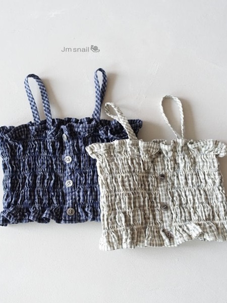 Check Smocked Bustier
