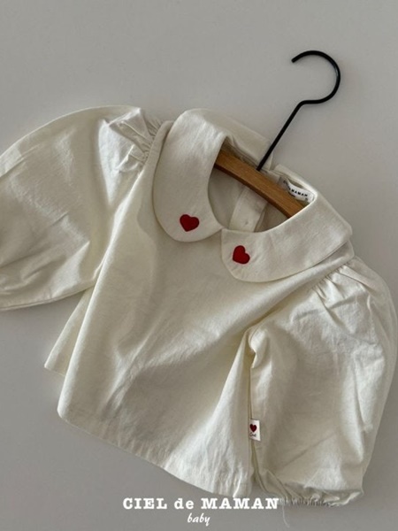 Heart Embroidery Blouse