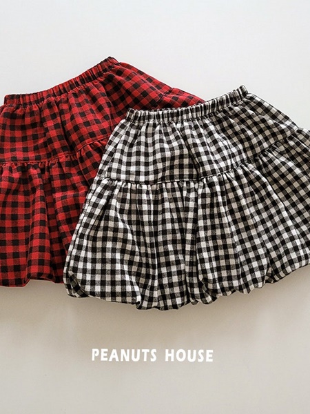 Check Balloon Skirt