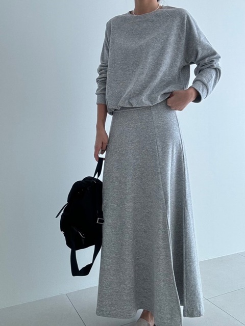 Delluna Terry Top Skirt Set