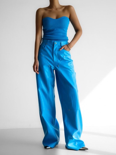 Vivid Leather Carpender Pants