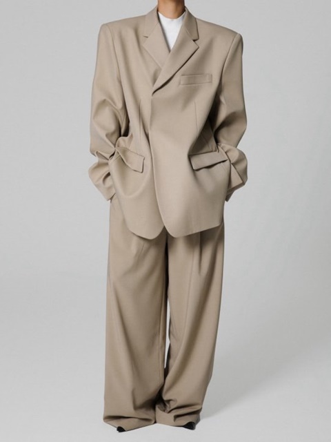Asymmetry Wrap Oversized Blazer