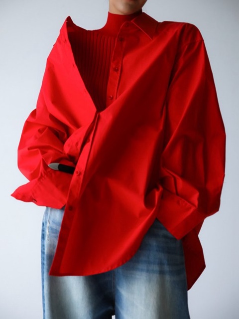Oversized Wide Sleeve Button Down Shirt
