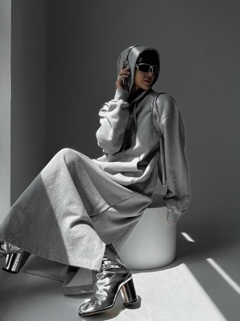 Maxi Length Hoodie Dress