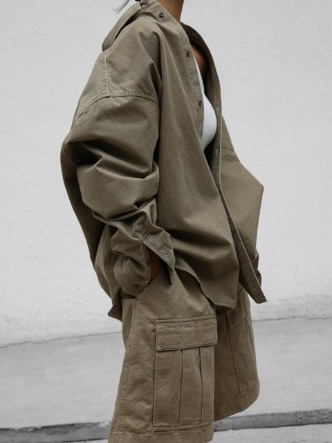 Washed Cotton Button Down Shirt