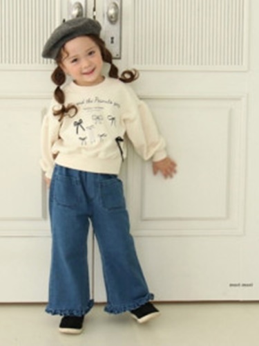Frill Denim Pants