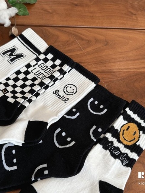 White Black Socks