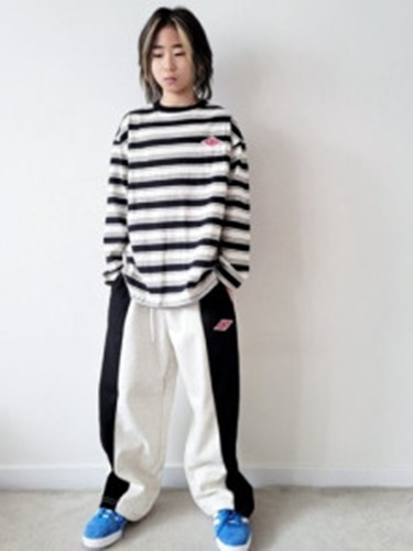 Side Colored Wide Pants