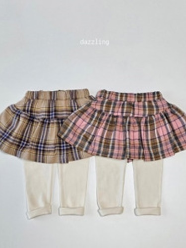 Check Skirt Leggings