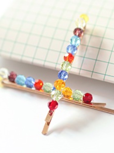 Rainbow Beads Hairpin